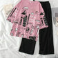 PLANET PINK PRINTED PJ SUIT -