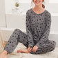Charcoal Star Printed Night Suit