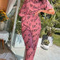 T-pink love heart printed night suit
