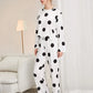 Black & White Doted Printed Night Suit