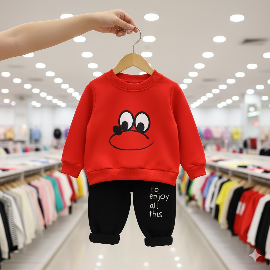 2 PCs printed Tracksuit for kids