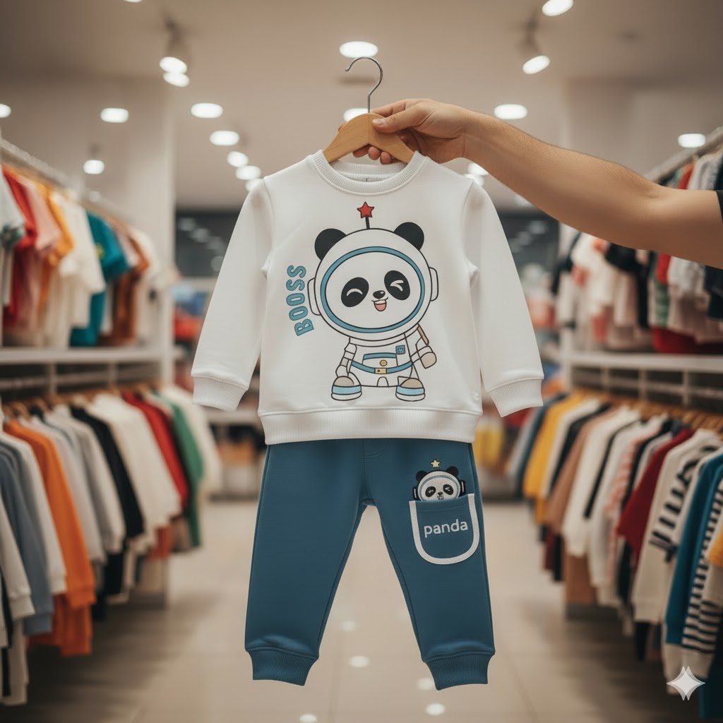 2 PCs printed Tracksuit for kids