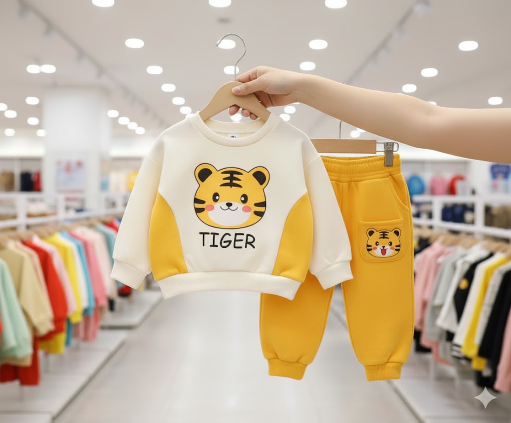 2 PCs printed Tracksuit for kids