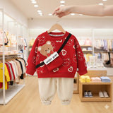 2 PCs printed Tracksuit for kids