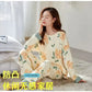 ORANGE FLOWER PRINTED PJ SUIT FULL SLEEVES