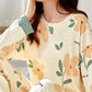ORANGE FLOWER PRINTED PJ SUIT FULL SLEEVES
