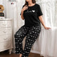Black Love Printed Night Suit