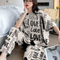 Love Printed PJ Suit - Skin